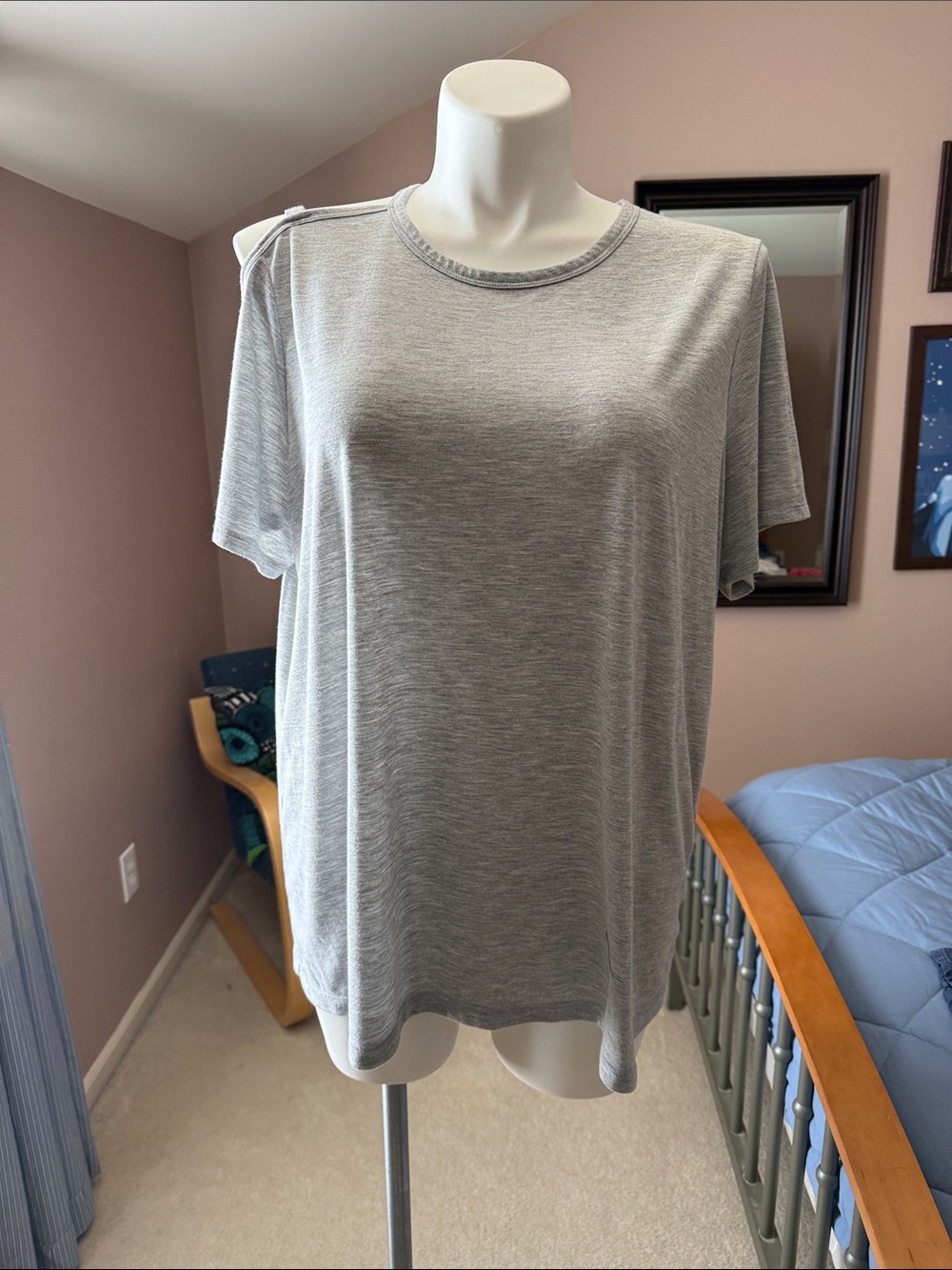 Xersion Light Gray Short Sleeve Crewneck Tee